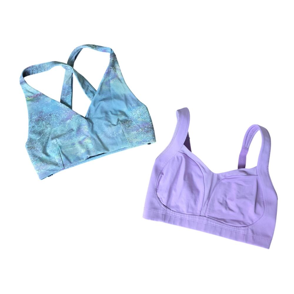 Lululemon Lab Luxtreme Deep-V Bra Size 4 & Ta Ta Tamer Sports Bra Size 6 - Picture 1 of 11